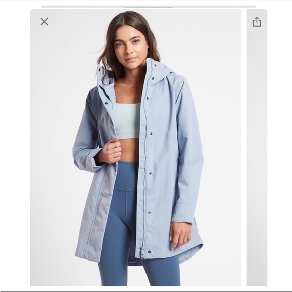 Athleta Jackets & Blazers - Athleta RainOut Forecast Shell II Icy Blue Jacket